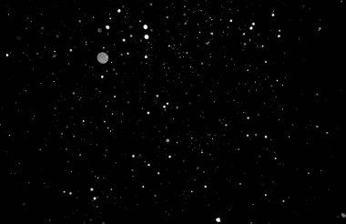 Kar fırtınası doku. Siyah arka plan, ışıkları bokeh vurdu kar taneleri havada uçan