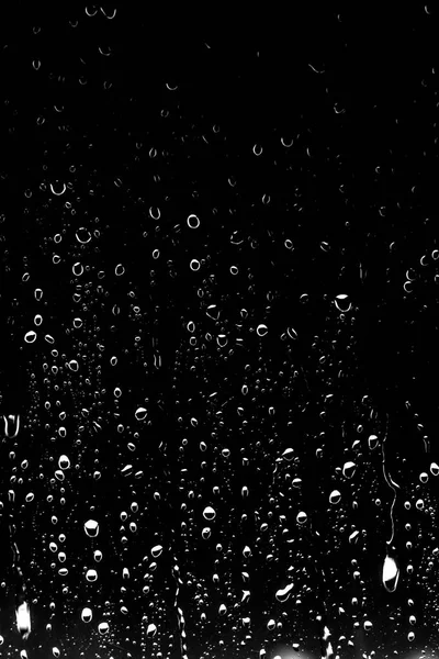 Raindrops Black Glass — Stock Photo, Image