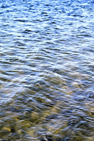 clear clear water in a lake with a wave