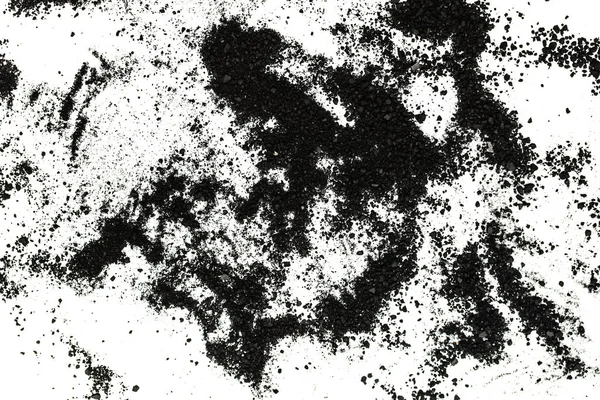 Isolated Black Powder White Background — Stock Photo, Image