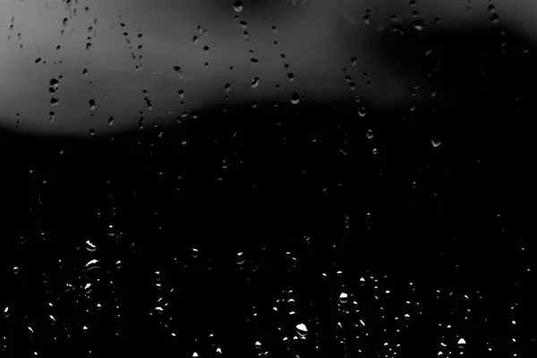 Raindrops Black Glass — Stock Photo, Image