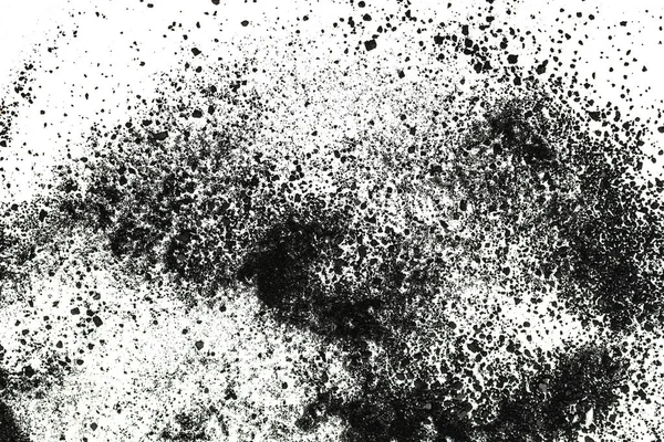 白い背景に黒の粉を隔離 — ストック写真