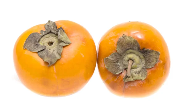 Früchte Persimmon Isoliert Auf Weißem Hintergrund — Stockfoto