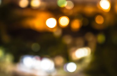 bokeh soyutlama, şehir gece ışıkları