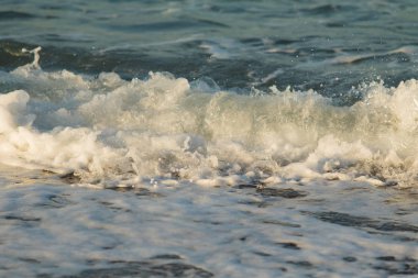 Sahilde, manzara sörf dalga deniz