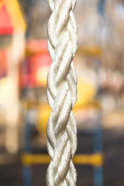 背景に白いロープのクローズ アップ — ストック写真