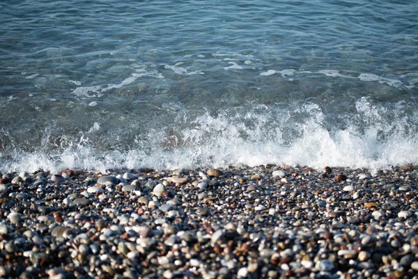 鹅卵石海滩 海滨景观 — 图库照片