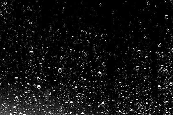 Gotas Chuva Vidro Preto — Fotografia de Stock