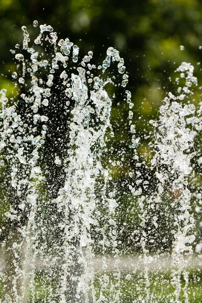 Wasserfontänen Verschwommener Hintergrund Abstraktion — Stockfoto