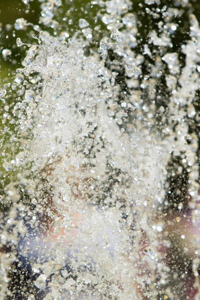 Wasserfontänen Verschwommener Hintergrund Abstraktion — Stockfoto