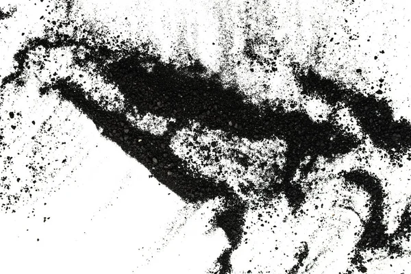 Polvo Negro Aislado Sobre Fondo Blanco —  Fotos de Stock