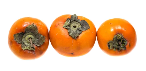 Früchte Persimmon Isoliert Auf Weißem Hintergrund — Stockfoto