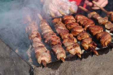 et açık havada, sokak gıda hazırlama