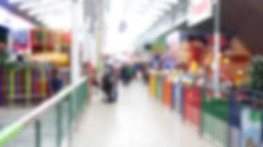 Alışveriş Merkezi vitrinler arka plan bulanık