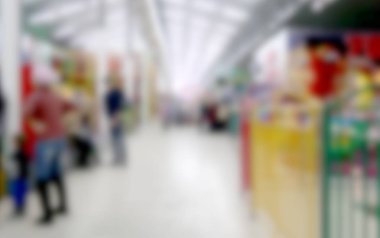 Alışveriş Merkezi vitrinler arka plan bulanık