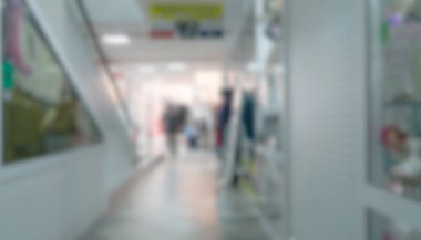 Alışveriş Merkezi vitrinler arka plan bulanık