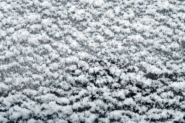 Nasser Schnee Auf Dem Glas Winterlicher Hintergrund — Stockfoto