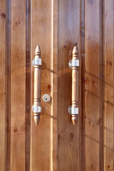 木製のドア 建物の背景 — ストック写真