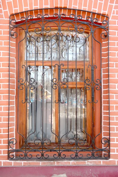 Window Lattices Brick Old House — Stock Photo, Image