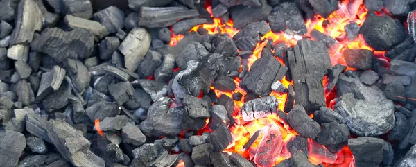 Quemando Carbón Fondo Natural —  Fotos de Stock