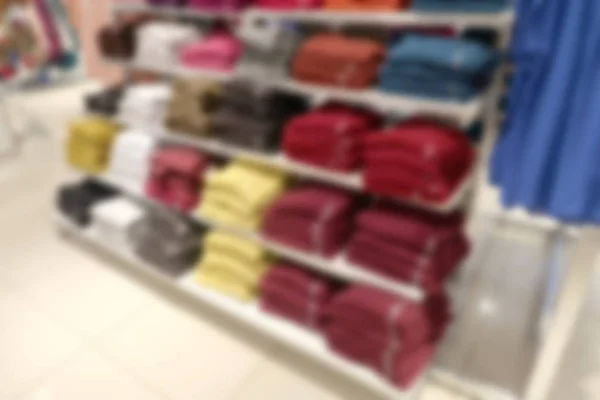 Clothes Shelves Store Blurry Background — Stock Photo, Image