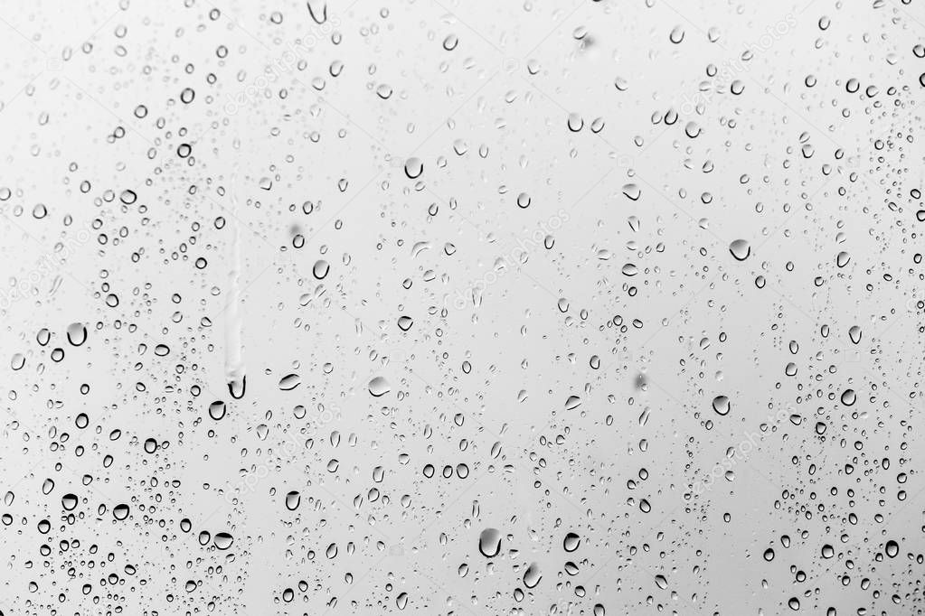 Rain drops on the glass, background