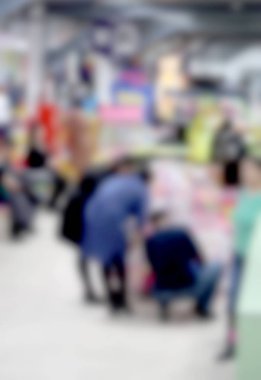 Alışveriş Merkezi vitrinler arka plan bulanık