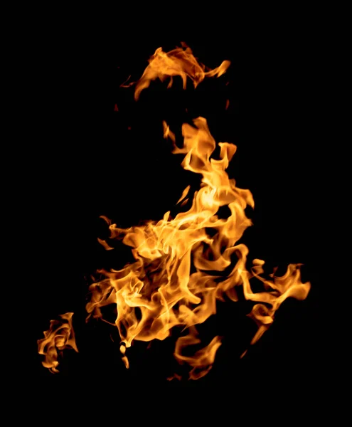 Nyala Api Pada Latar Belakang Hitam — Stok Foto
