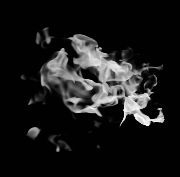 White Smoke Black Background — Stock Photo, Image