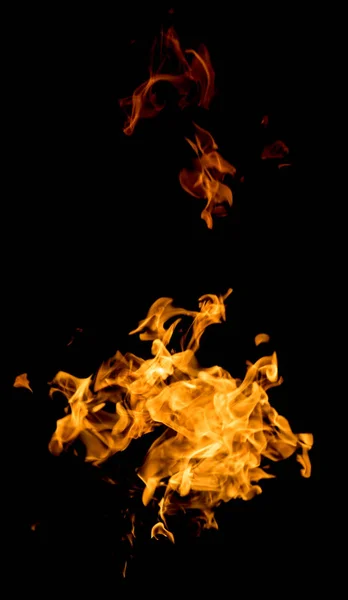 Plamen Oheň Černém Pozadí — Stock fotografie