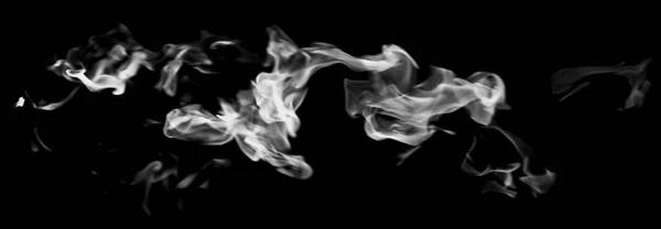 white flame smoke on black background