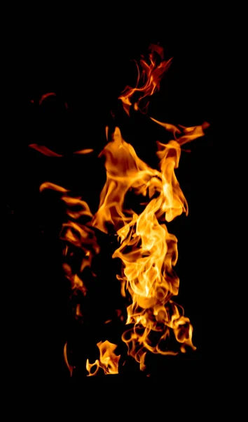 Fire Flames Black Background — Stock Photo, Image