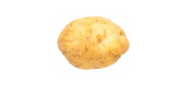Beyaz arkaplanda izole edilmiş patates