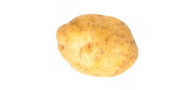 Beyaz arkaplanda izole edilmiş patates