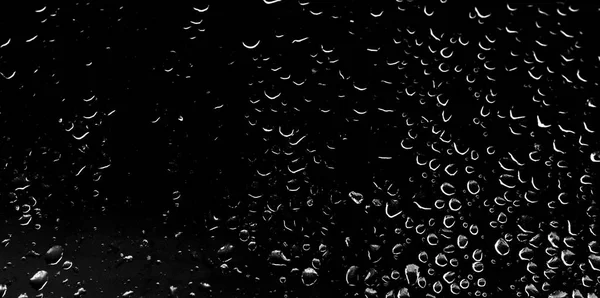 Krople Wody Deszczu Ciemnym Oknie — Zdjęcie stockowe