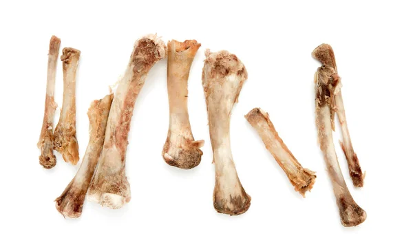 Kości Kurczaka Białym Tle — Zdjęcie stockowe