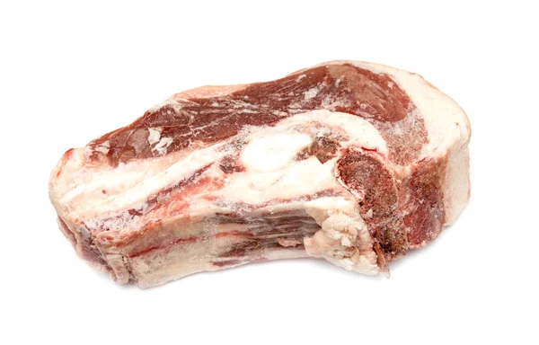 一块肉冻牛肉在白色背景上 — 图库照片