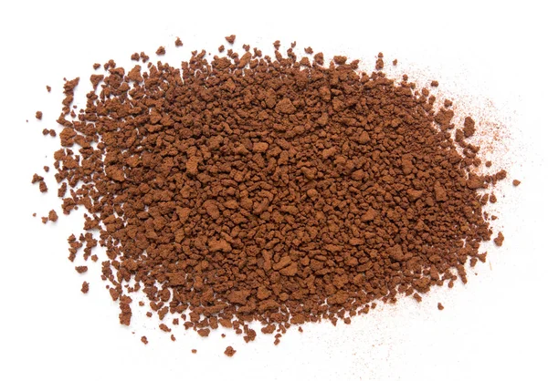 beyaz bir arka plan üzerinde toz çözünür kahve