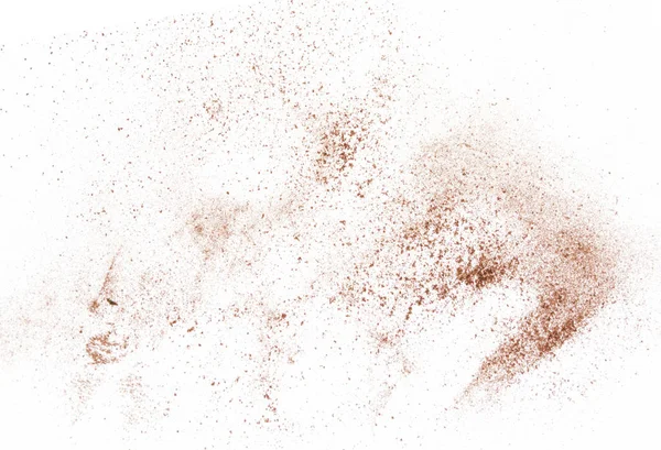 granulated soluble coffee on a white background