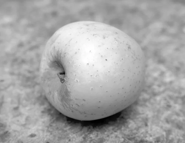 Pommes Sur Une Table Photo Noir Blanc — Photo