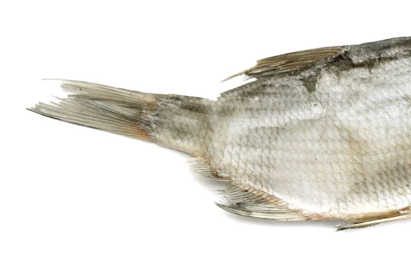 Sušené Solené Ryby Bílém Pozadí — Stock fotografie