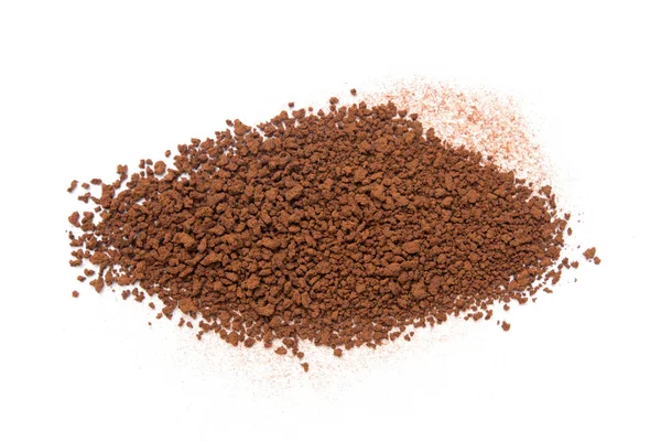 beyaz bir arka plan üzerinde toz çözünür kahve