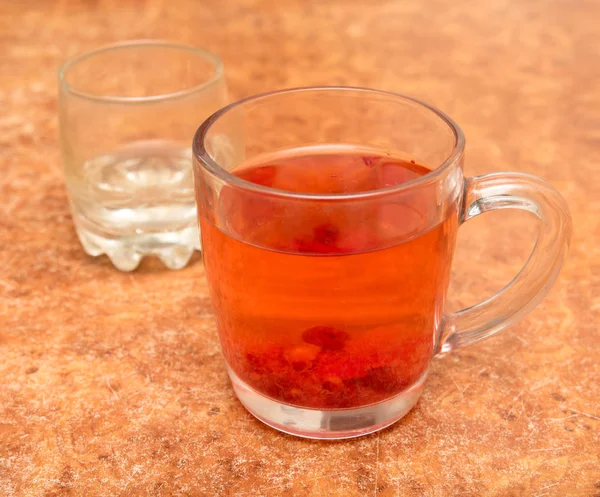 玻璃杯子与茶 — 图库照片