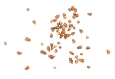 beyaz bir arka plan üzerinde ezilmiş tahıl çavdar