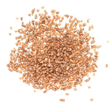 beyaz bir arka plan üzerinde ezilmiş tahıl çavdar