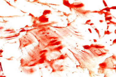 beyaz kağıt üzerine kırmızı kan damlaları