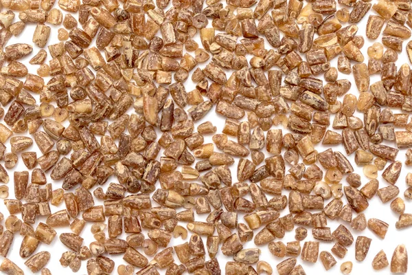 Secară Cereale Zdrobită Fundal Alb — Fotografie, imagine de stoc