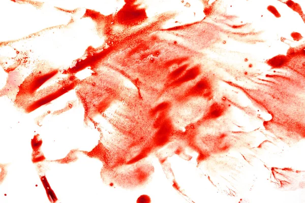 Gocce Sangue Rosso Carta Bianca — Foto Stock