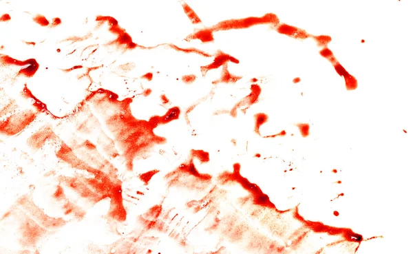 白い紙に赤い血の滴 — ストック写真