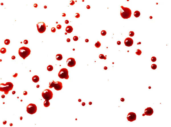 Drops Red Blood White Paper — Stock Photo, Image